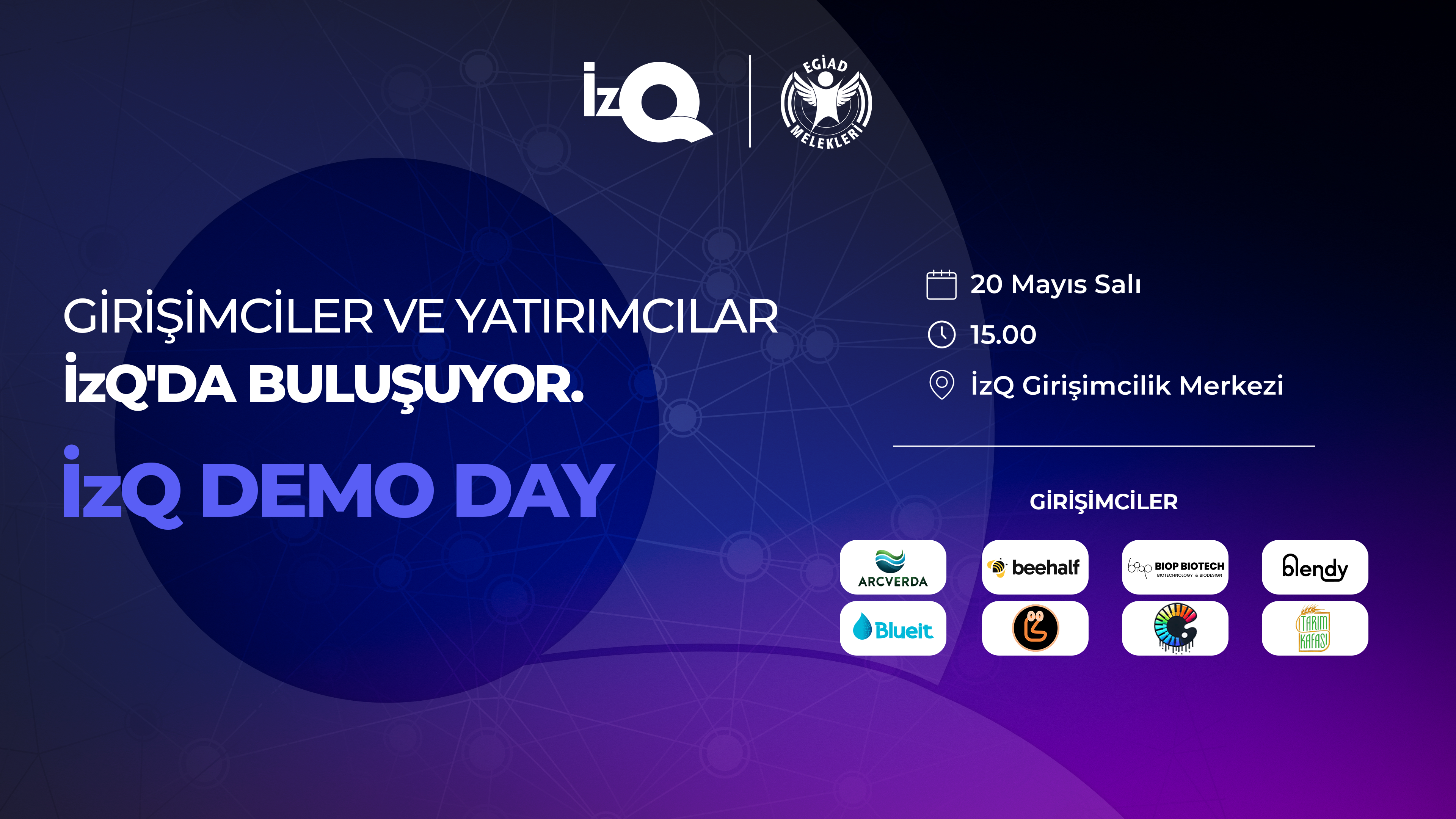 "İzQ Demo Day"Girişimciler ve Yatırımcılar İzQ'da Buluşuyor!